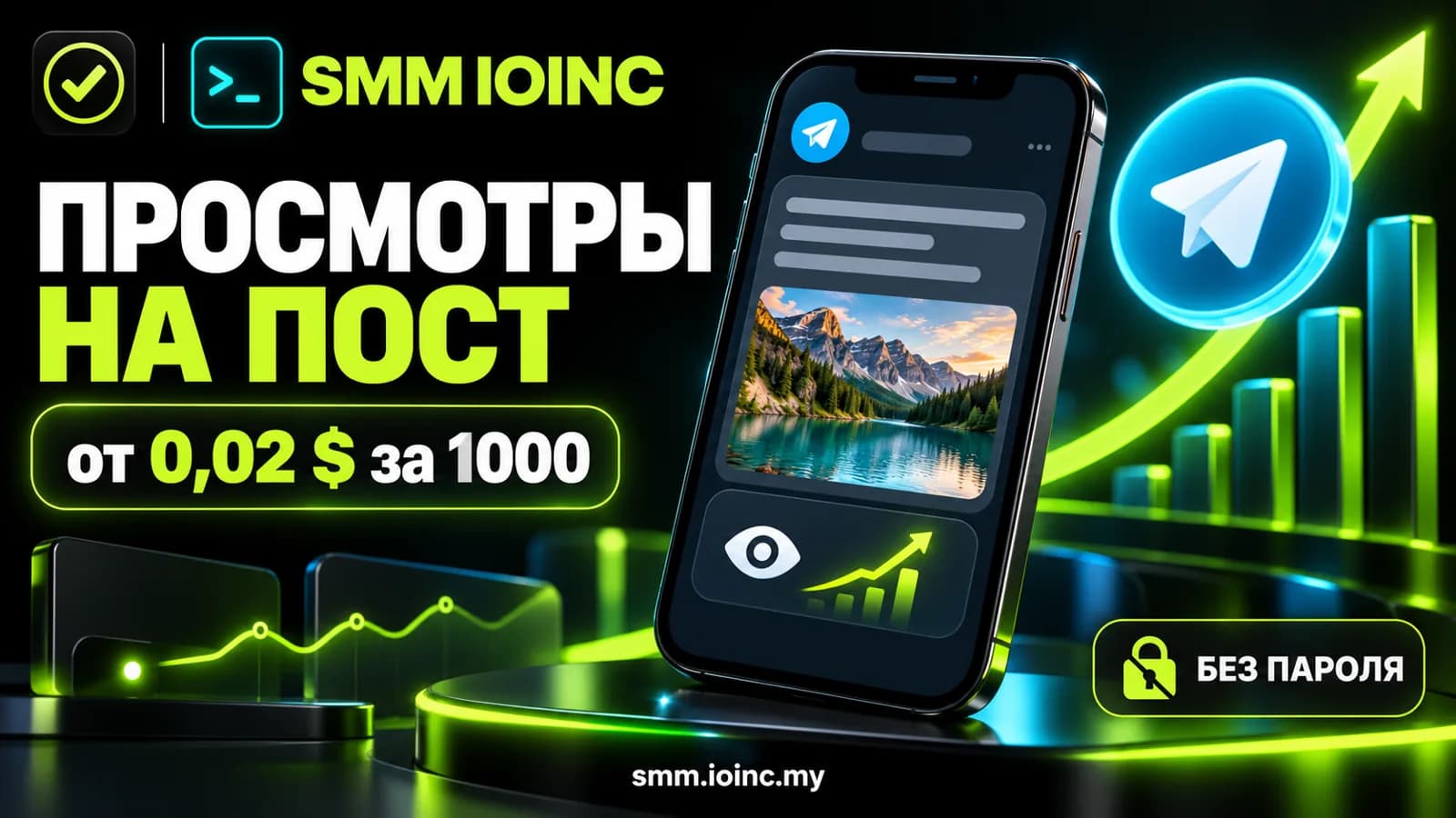 Накрутка просмотров Телеграм на посты: цены за 1000, лимиты и заказ на конкретный пост